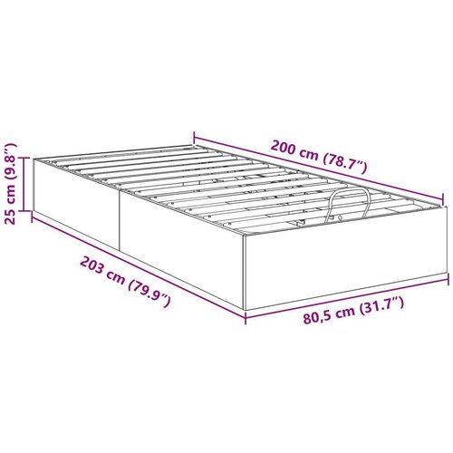  Otoman krevet s pohranom Beton 193 x 120 x 25 cm Iverica Slike