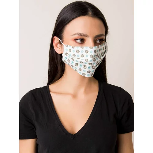 Fashion Hunters White protective mask with patterns