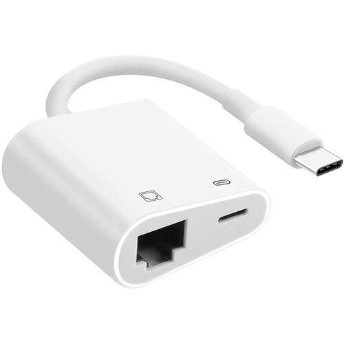AVIZAR Polnilni adapter USB C v Ethernet USB C - bel, (21262190) Slike