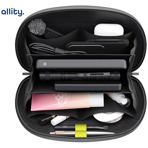 ALLITY Organizator za dodatke/torbica za shranjevanje ATB-110, univerzalni, 15 predelov / žepov, vodoodporen material, kompaktna oblika, črn, (5000490618) Slike