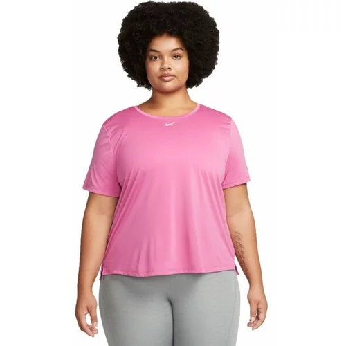 Nike ONE DF SS STD TOP PLUS W Ženska sportska majica plus size, ružičasta, veličina