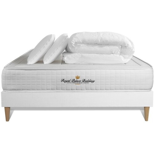Royal Palace Bedding Kompletni paket za posteljo - Vzmetnica 140x200 cm + Vzmetni boksi z letvami (komplet) + 2 vzglavnika + Prešita odeja - Balmoral, (21613380) Cene