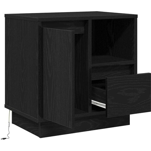  Noćni ormar s ladicama 2 pcs Crni hrast 50 x 34,5 x 50 cm. Slike