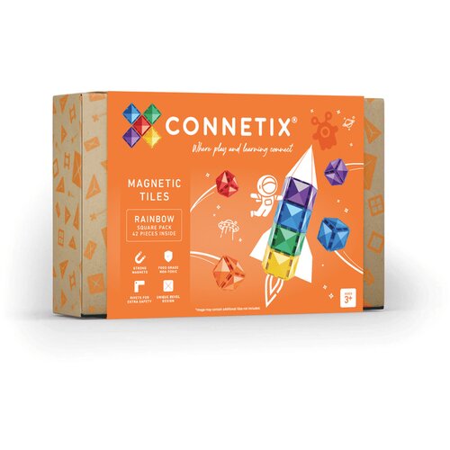 Connetix magnetni konstruktor rainbow sqare pack 42 dela Cene