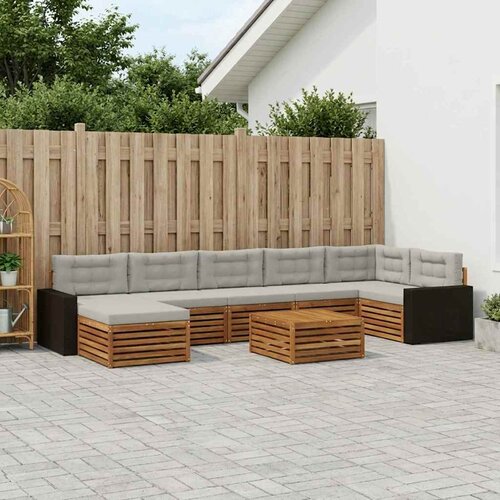  Set vanjskih sofa 8 kom. Prirodna i svjetlosiva Cijene