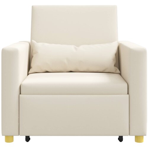 SOFA na razvlačenje Singl Krem bijelo 90 x 165 x 87 cm tkanina Slike