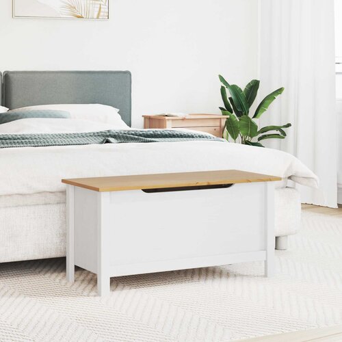  Kutija za spremanje HILL Bijela i medeno smeđa 90 x 40 x 45 cm Cijene