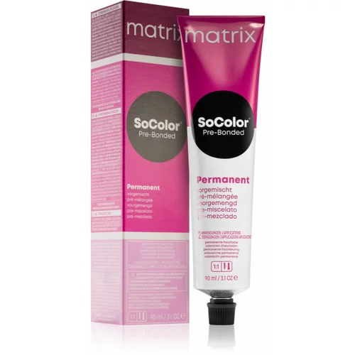 Matrix SoColor Pre-Bonded Blended permanentna barva za lase odtenek 8Na Hellblond Neutral Asch 90 ml