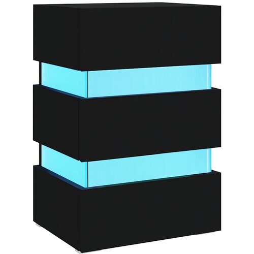 Maison Chic LED Nočna omarica - Nočna miza črna 45x35x67 cm inženirski les, (21688358) Slike