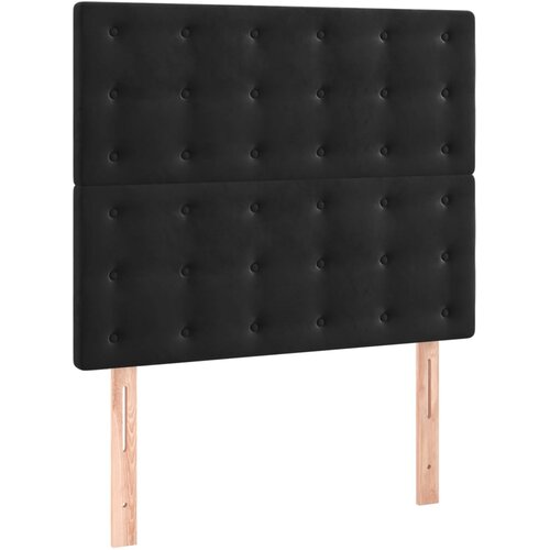 Maison Chic Posteljno vzglavje - Vzglavna omarica 2 kosa črno 100x5x78/88 cm žamet, (22077075) Slike