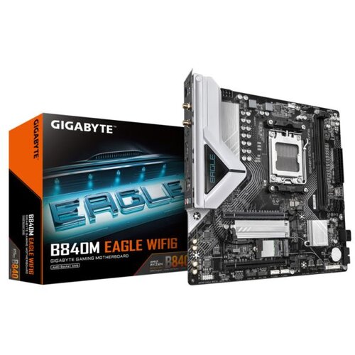 Gigabyte MB B840M EAGLE WIFI6 AM5 2xDDR5 2xM.2 4xSATA 7xUSB HDMI, DP USB Type-C, mATX Cijene