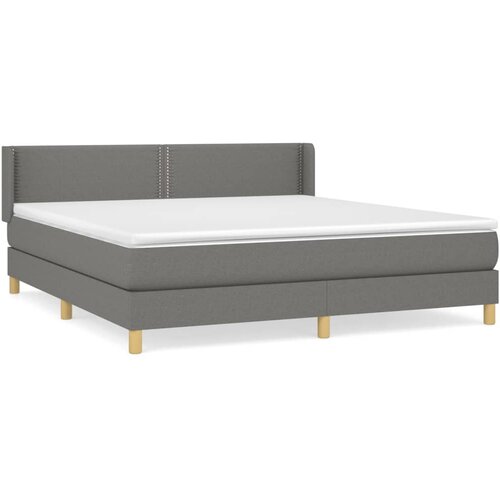 Maison Chic Box spring postelja - Vzmetna postelja z vzmetnico temno siva 180x200 cm blago SL20835, (21892786) Cene