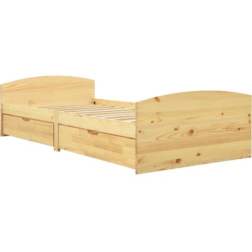 Maison Chic Postelja za odrasle - Posteljni Okvir z 2 predaloma trdna borovina 90x200 cm, (22082443) Cene