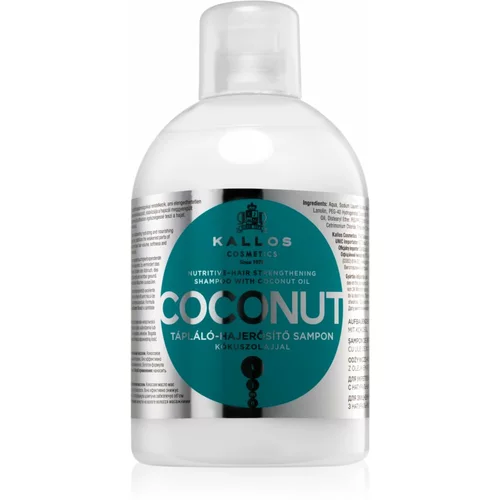 Kallos Cosmetics coconut hranjivi šampon s kokosovim uljem 1000 ml za žene