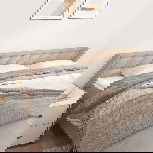  Vzglavje z ušesi kapučino 203x16x78/88 cm umetno usnje, (20953314) Cene