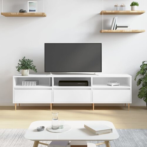 TV ormarić bijeli 150x30x44,5 cm od konstruiranog drva Cene