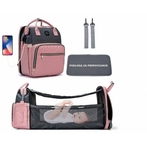 Bbo torba za mame BT023 sport mama bag - pink Slike
