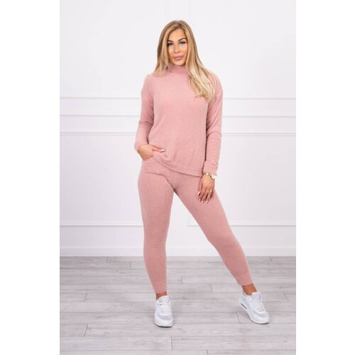 Kesi Two-piece set of alpaca sweaters dark powder pink Slike