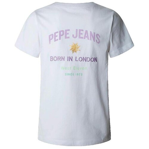 PepeJeans Majice s kratkimi rokavi T-shirt Amanda blanc Bela Cene