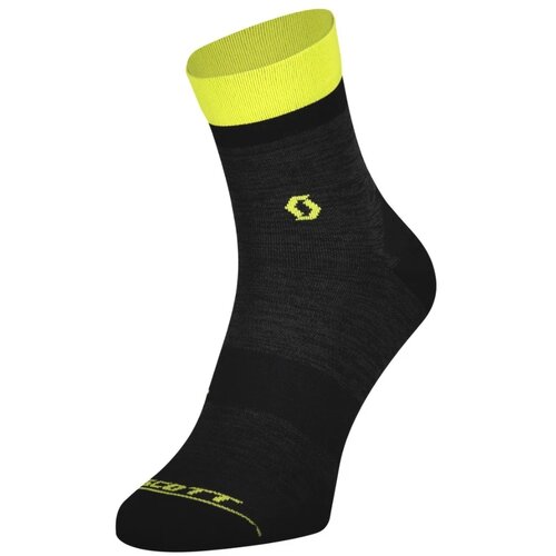 Scott Cyklistické ponožky Trail Quarter Dark Grey/Sulphur Yellow Slike