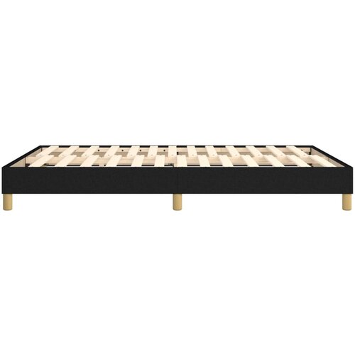  Okvir za krevet s oprugom crni 140 x 190 cm od tkanine Slike