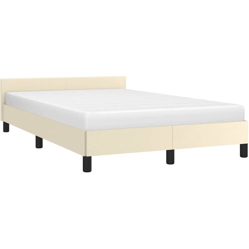  Okvir kreveta bez madraca krem 120x190 cm umjetne kože Slike