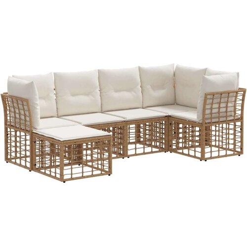  Set vanjskih sofa Prirodna Poliester - Prirodna bez stola Cene