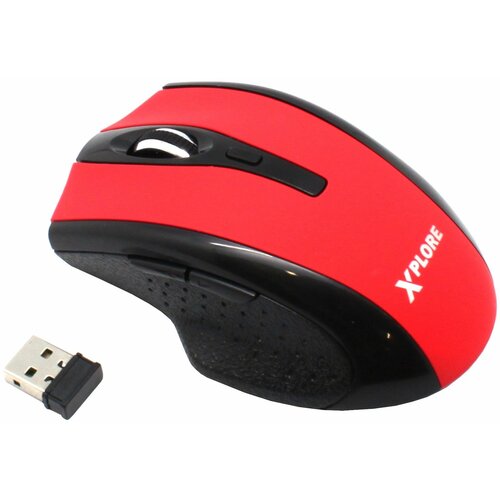 Xplore xp1221 crveno-crni bežični miš Slike