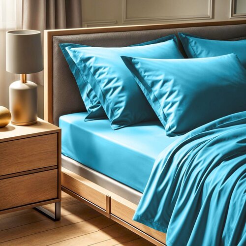  tonne bleue - 61 turquoise ranforce super king fitted sheet (fr) (it) (es) (de) Cene