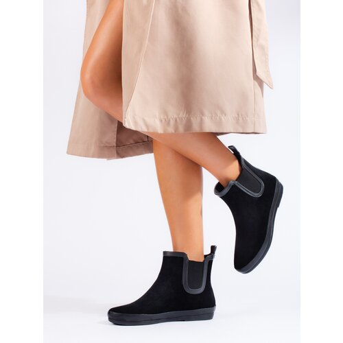 W. POTOCKI Suede black insulated rubber boots Potocki Slike