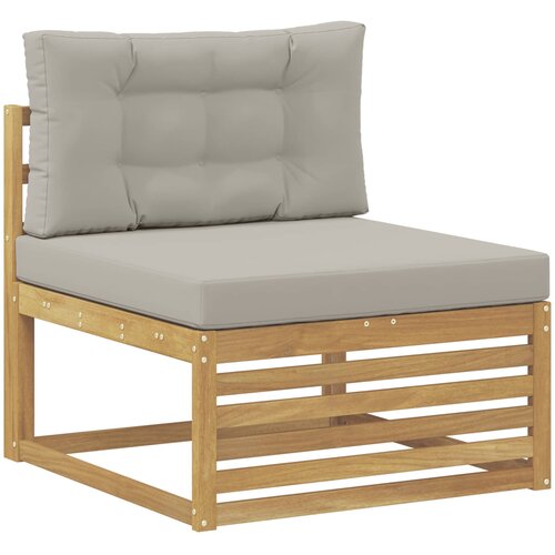  Set vanjskih sofa 6 kom. Bijela i svjetlosiva Poliester Slike