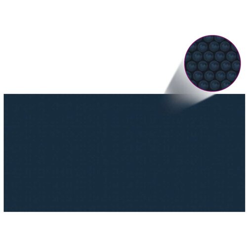  Plavajoča PE solarna folija za bazen 450x220 cm črna in modra, (20721443) Slike