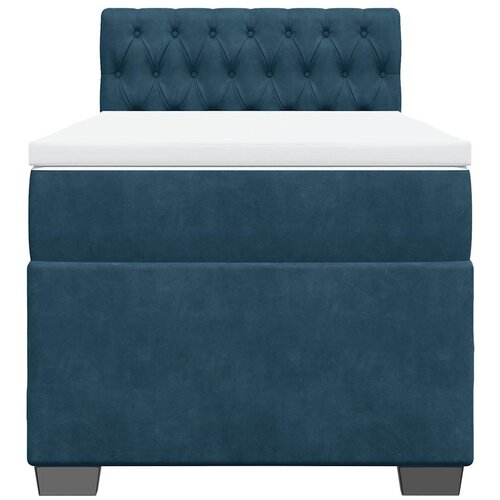 Box spring krevet s madracem tamnoplavi 80 x 200 cm bar&amp;scaron;unasti Slike