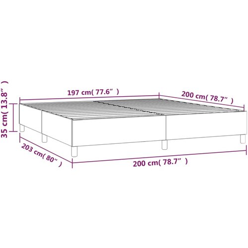  Okvir za krevet s oprugom krem 200x200 cm od tkanine Slike