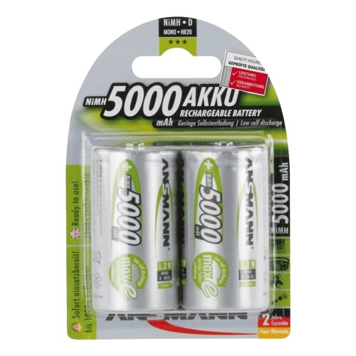 Ansmann 1x2 maxE NiMH rech.bat. Mono D 5000 mAh Slike