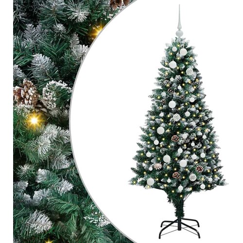  Umjetno božićno drvce Zelena 150 cm PVC i Čelik i Plastika Slike