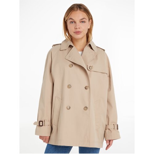 Tommy Hilfiger Beige Womens Short Trench Coat Women