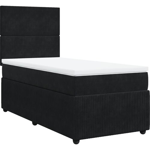 Maison Chic Box spring postelja - Vzmetna postelja z vzmetnico črna 80x200 cm žamet SL4253, (21888670) Cene