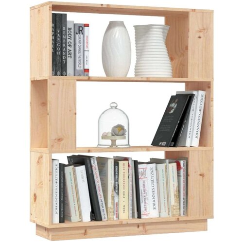 VidaXL knjižna omara/pregrada 80x25x101 cm trdna borovina Slike