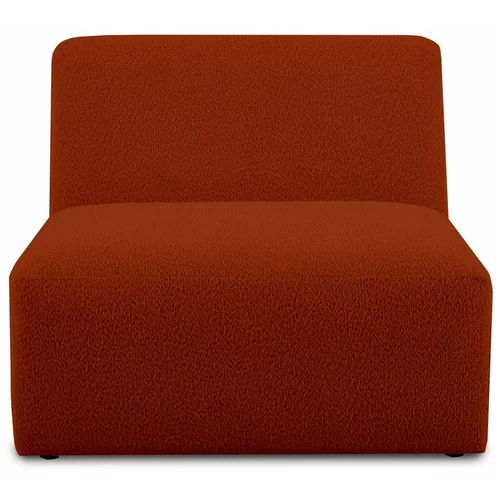 Scandic Opečnato oranžen modul za sedežno garnituro iz tkanine bouclé (sredinski modul) Roxy –