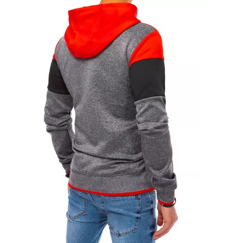 DStreet red men's hoodie BX5119 Slike