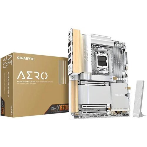 Gigabyte AM5, X870E AERO X3D WOOD, 4x DDR5 DIMM, M.2 EZ-Latch Click & Plus X870E AERO X WOOD Cene