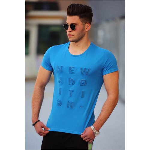 Madmext Embroidery Detailed Sax T-Shirt 2895 Slike