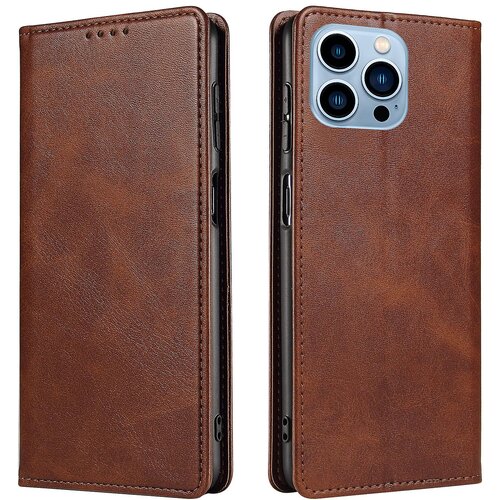 INORCO Za iPhone 14 Pro Max Dustproof Phone Cover Denarnica, magnetno usnjeno stojalo, etui za telefon s telečjo teksturo, (22036547) Slike