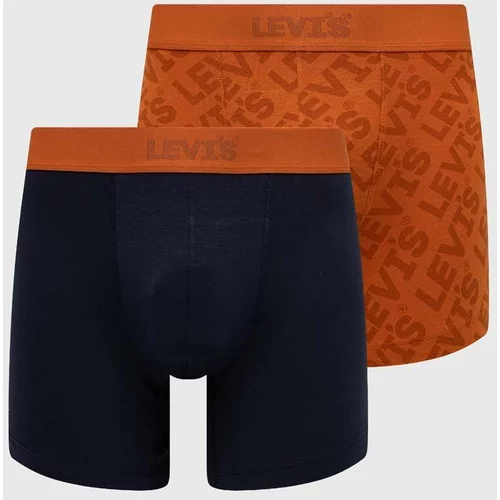 Levi's Boksarice 2-pack moški, oranžna barva