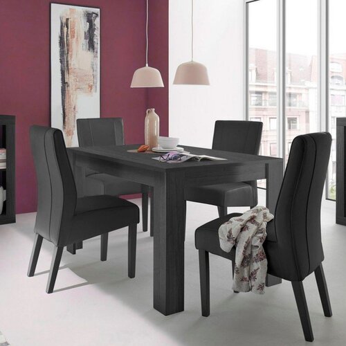 LC Mobili Produni blagovaonski stol crni 137-185x90 cm RIMINI 348941AL Slike