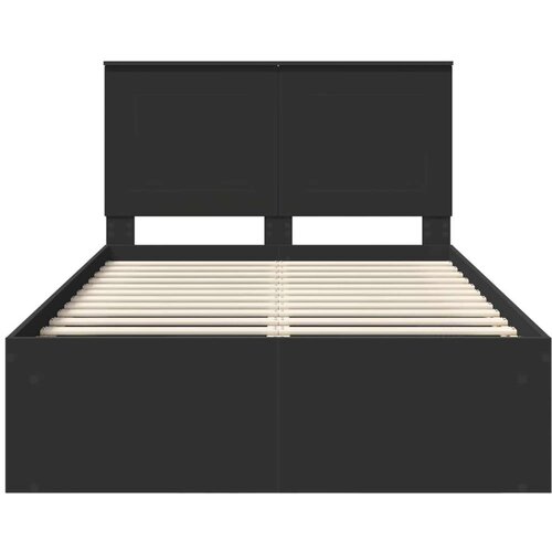  Okvir za krevet Crna 120 x 200 cm Čvrsto borovo drvo Slike