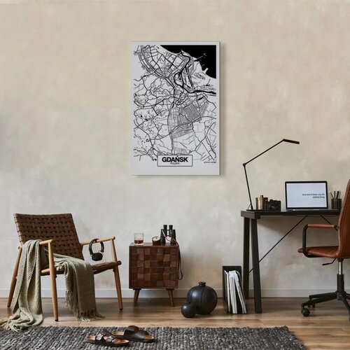  Slika - City Plan: Gdansk (1 Part) Vertical 40x60 Na talijanskom platnu Slike
