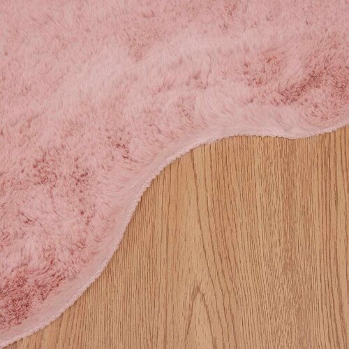  Faux Rabbit Fur Rug Olite Ružičasta 50 x 80 cm Poliester Slike