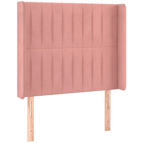 Maison Chic posteljno vzglavje - vzglavna omarica - nočna omarica z u&amp;scaron;esi roza 103x16x118/128 cm žamet, (21713132) Slike
